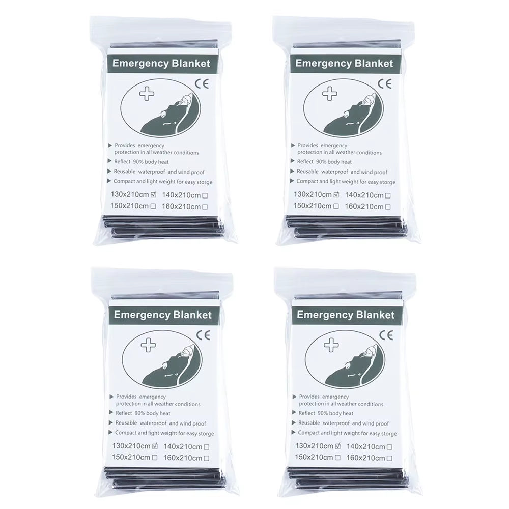 Survival Emergency Mylar Thermal Blanket Foil Space Blanket for NASA Body Warmer Outdoor First Aid Camping Gear Hiking Travel